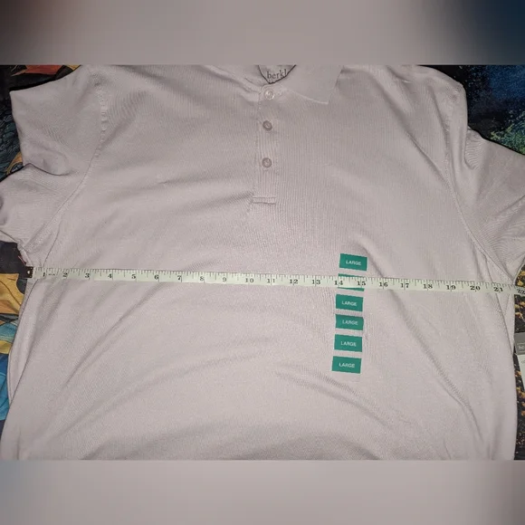 BERKELEY & JENSEN Men's Lavender Polo Shirt L - Picture 4 of 8